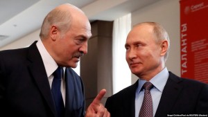 Russia, Sochi, Belarus President Alexander Lukashenko and Russian President Vladimir Putin meet at the Sirius Educational Center in the Black sea resort